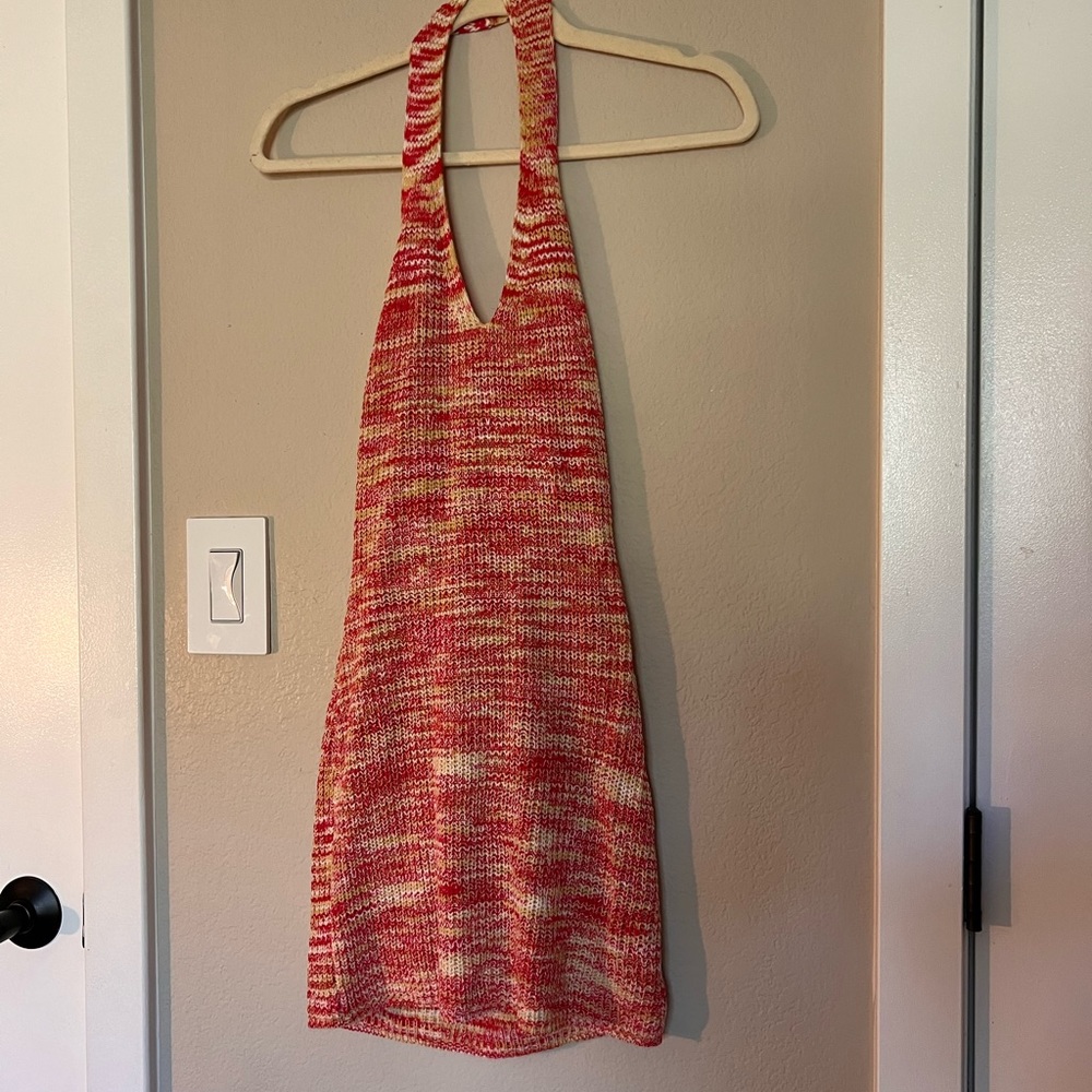 Halter top crochet dress